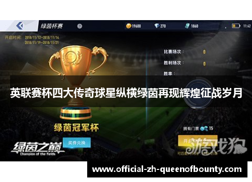 英联赛杯四大传奇球星纵横绿茵再现辉煌征战岁月