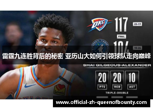 雷霆九连胜背后的秘密 亚历山大如何引领球队走向巅峰